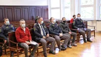 Sicilijanca Giacomo Pappalardo (levo) in Mario Piacente (drugi z 
desne) sta v času ropov najprej bivala v Gradežu, nato v Vidmu.