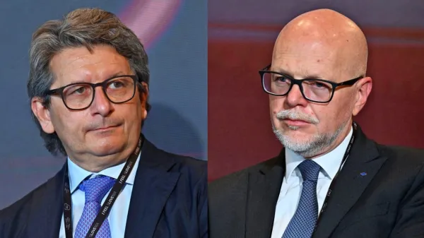 Predsednik italijanske pristaniške uprave za vzhodni Jadran Zeno 
D'Agostino (levo) in predsednik uprave Luke Koper Dimitrij 
Zadel 