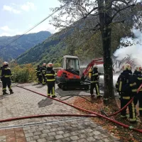 Včeraj  je zaradi uhajanja plina požar uničil leseno lopo v Zakrižu.
