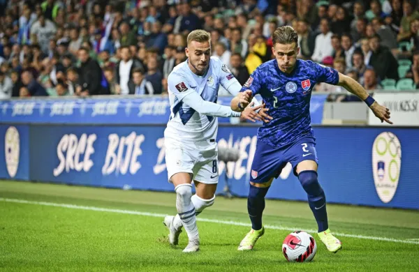Sandi Lovrić (levo) je z dvema goloma najboljši slovenski strelec v kvalifikacijah za svetovno prvenstvo 2022. 