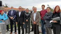 “Interes vseh nas je, da imamo OPN čim prej na mizi in da lahko 
mesto živi,” je naznanil župan Danilo Markočič,  ob njem   predstavniki svetniških klubov  z izjemo liste Izola prihodnosti. 