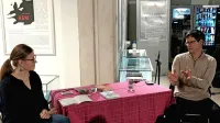  Borut Kraševec je v pogovoru z Diano Pungeršič predstavil svoj romaneskni prvenec  Agni.   