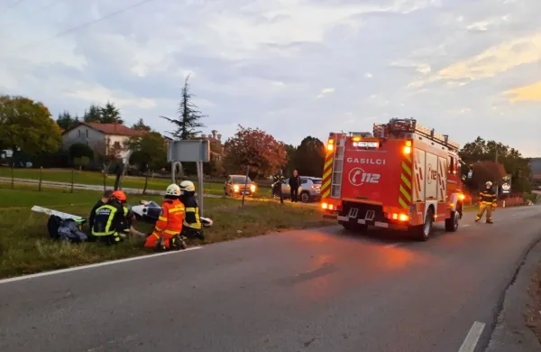 Pri Gorjanskem je padel motorist