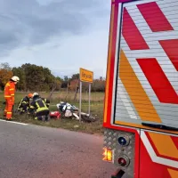 Pri Gorjanskem je padel motorist