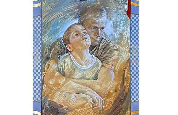 Maša Bersan Mašuk, Lastovka, akril na platnu, 2021, 90 x 70 cm