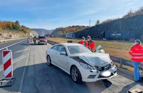 Neprevidno ob zožitvi na avtocesti