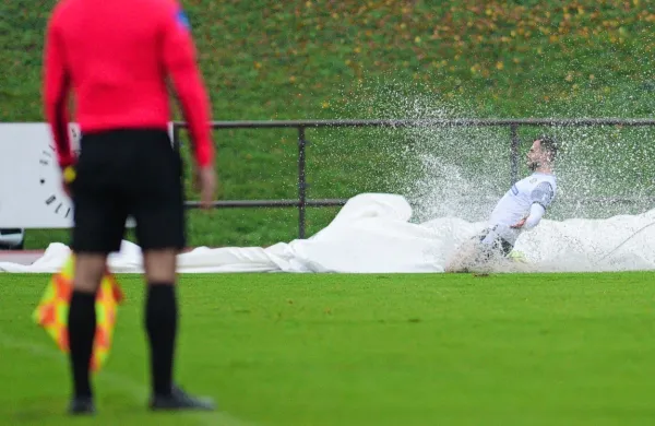 Prizor s sobotne tekme na stadionu v Šiški