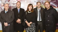 Na fotografiji  (z leve): veleposlanik Carlo Campanile,  direktor KZ 
Agraria Nikola Šavle in direktorica ITA Ljubljana  Serenella Marzoli, 
generalni konzul Italije v Kopru Giovanni Coviello in predsednik 
zadruge Luka Parovel.