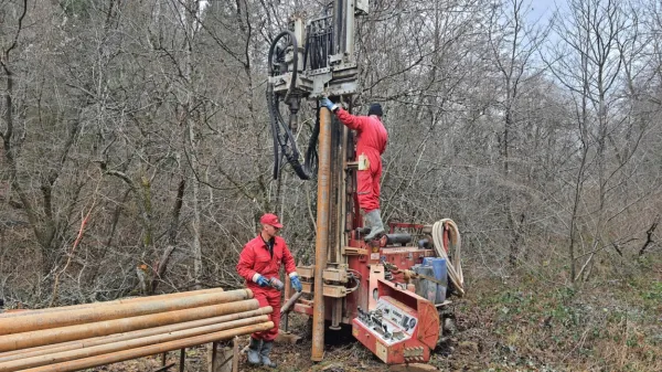 Na območju pregrade Suhorca vrtajo 100 metrov globoko