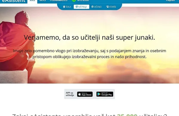 Aplikacijo eAsistent, v kateri je tudi e-redovalnica, uporablja več 
kot 35.000 učiteljev.