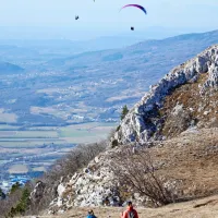 Čez Kovk pelje  Slovenska planinska  pot, najbližji sosed je  Sinji vrh. 