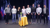 Na predstavitvi knjige so sodelovali (z desne) - Arturo Steffe (predsednik Športno zveze Koper), Mitja Nevečny (Peking 2008), Matija Pavšič (Atene 2004), Denis Sabadin, Špela 
Ponomarenko Janić (Peking 2008, London 2012, Rio de Janeiro 2016, Tokio 2020), Jernej Župančič Regent (Atene 2004 in Peking 2008) in župan Aleš Bržan.  