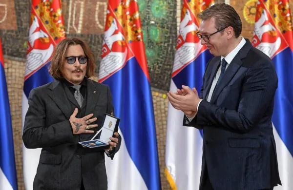 Depp in Janković pri Vučiću