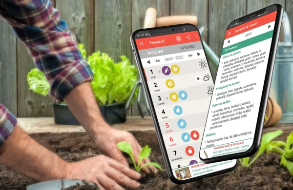 Z aplikacijo Posadi.si  je mogoče do zbranih koristnih informacij o vrtnarjenju, saj imamo danes  pametni 
telefon ves čas pri sebi.