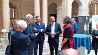 Predsednica Zveze Barbara Riman v družbi reškega župana Marka 
Filipovića, Boruta Pahorja in župana primorsko-goranske županije 
Zlatka Komadine. 