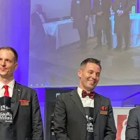 Finalisti z leve: Valentin Bufolin, Ilia Nozadze in Rok Kerin (foto: 
Sašo Dravinec)
