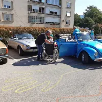Z vožnjo s starodobniki so jim polep&scaron;ali dan
