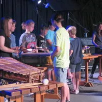 Otroci so na koncert z mentorjem Boštjanom Gombačem na 
balafonih pritegnili rekordno število publike.