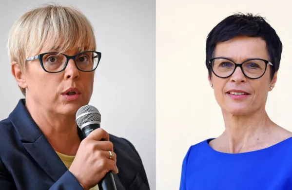 Nataša Pirc Musar (levo) resno razmišlja, da bi na volitvah 
kandidirala kot nestrankarska kandidatka. Odločitev Marte Kos, ki 
s soprogom živi v Švici, naj bi bila znana do konca junija.