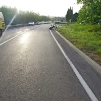 Avto zaviral zaradi srne, motorist pa trčil vanj