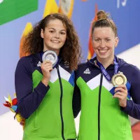 Katja Fain in Janja Šegel, slovenski  plavalni junakinji na sredozemskih igrah