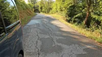 Cesta iz Velikih Žabelj proti Vrtovčam je nevarna, opozarjajo 
domačini.