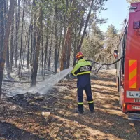 Pred gasilci na Krasu, prisotni so iz več gasilskih regiji Slovenije,  je  
očitno še veliko dela ...