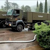 Prihod avtocistern v vodarno Rižanskega vodovoda pri Cepkih.