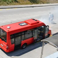 Na avtobusu je zagorelo, ker je prišlo  do tehnične  napake  na 
ventilacijskem  sistemu.