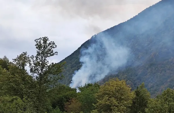 Ponovno je zagorelo na območju, kjer je v torek zgodaj zjutraj 
strela zanetila požar na nedostopnem in zelo strmem terenu.