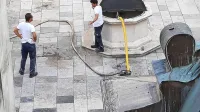 V vodnjaku na Trgu 1. maja v Piranu se je zbralo 400 kubičnih  
metrov deževnice. 
