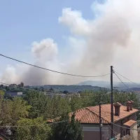 Pogled na požar iz italijanske strani