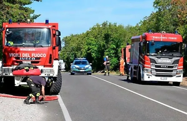Zagorelo je tudi ob Rilkejevi poti, sum, da je požar bil podtaknjen