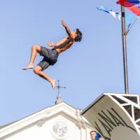 FOTO in VIDEO: Skoki z mosta v Kanalu