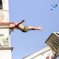 FOTO in VIDEO: Skoki z mosta v Kanalu