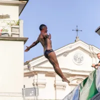 FOTO in VIDEO: Skoki z mosta v Kanalu