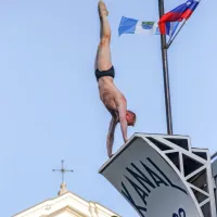 FOTO in VIDEO: Skoki z mosta v Kanalu
