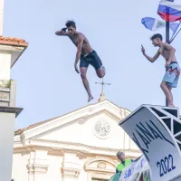 FOTO in VIDEO: Skoki z mosta v Kanalu