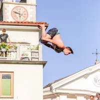 FOTO in VIDEO: Skoki z mosta v Kanalu
