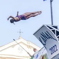 FOTO in VIDEO: Skoki z mosta v Kanalu