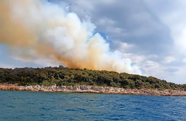  Požar v bližini turističnega naselja Valalta je povzročil nekaj 
panike, a po zagotovilih vodje  istrske civilne zaščite Dina Kozlevca 
nihče ni bil ogrožen.