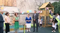 Novo igrišče je v družbi otrok in predstojnice sirotišnice  odprl predsednik republike Borut Pahor.