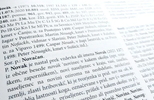 Najpogostejši pri nas: priimek Novak ima  skoraj 11.000 Slovenk in Slovencev. 