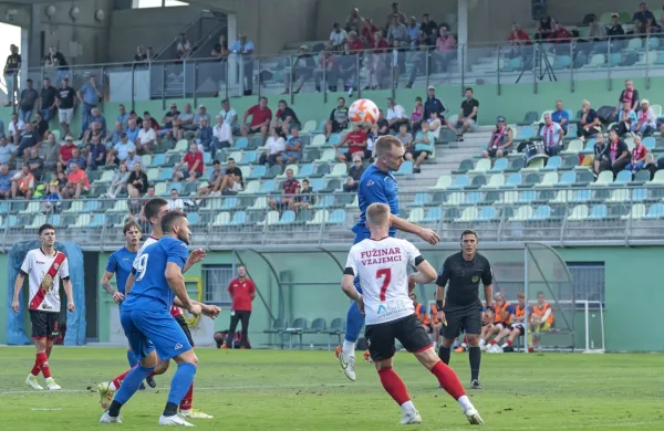 Ajdovci (v modrih dresih) so se po domačem porazu s Fužinarjem 
iz Slovenske Bistrice vrnili s točko. 