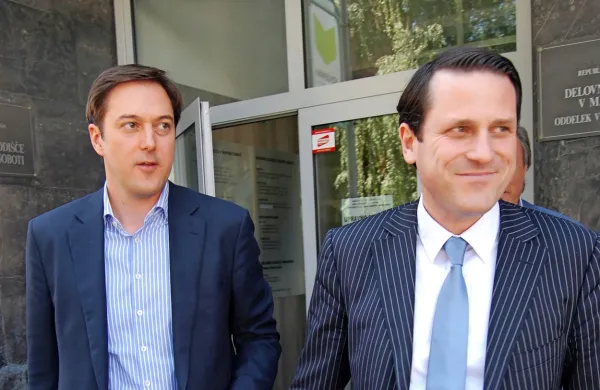 Nekdanja vodilna v družbi Mip Marko Volk in Martin Kovač