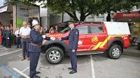 Prostovoljni gasilci iz Podnanosa so se ob 130. obletnici društva 
razveselili novega  vozila za gašenje gozdnih požarov. 