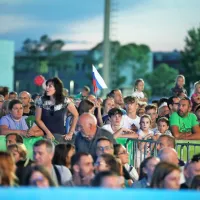FOTO: Navija&scaron;ko vzdu&scaron;je na polfinalnem večeru pod koprsko steno velikanko