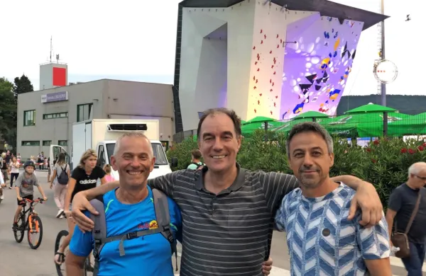 Miguel, Ervin in Istok in plezalna stena. 