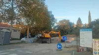 Večje parkiri&scaron;če za trgovino Mercator