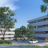 Ob Radohovski poti bodo predvidoma do avgusta 2024 zrasli trije bloki s 43 stanovanji. 